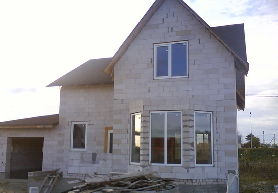 Дом в полтора этажа из газоблока,построить дом в полтора этажа из ...